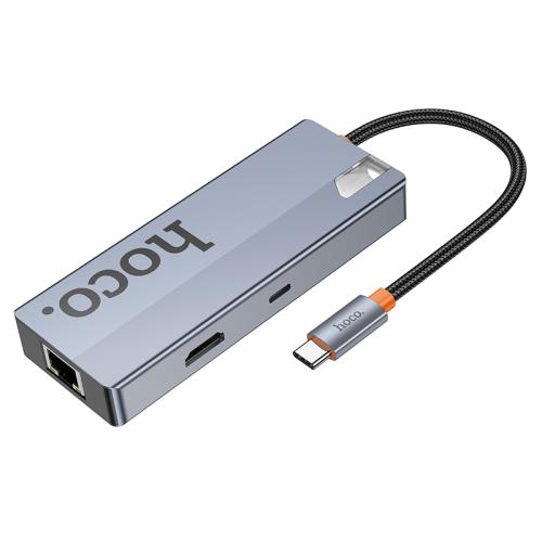 HOCO 6-IN-1 CONVERTER USB-C TO USB-A 3.0×3 + HDTV+ PD+RJ45 HB51