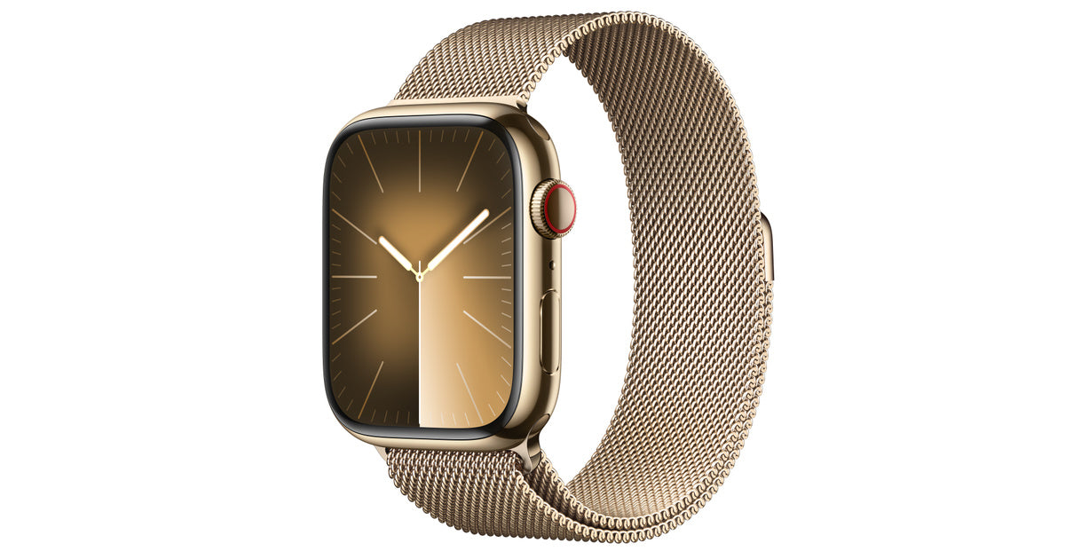 Apple watch original band gold Milanese loop stainless steel  45mm