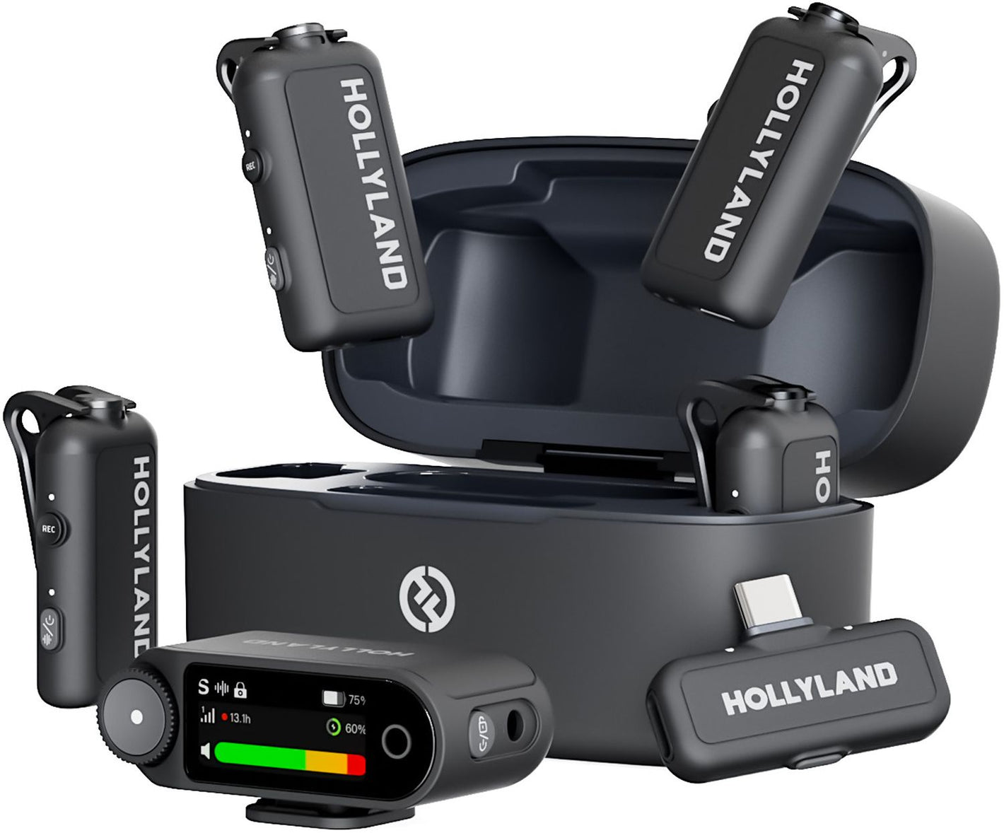 Hollyland Lark Max 2 Wireless Lavalier Microphone System Combo 4-person