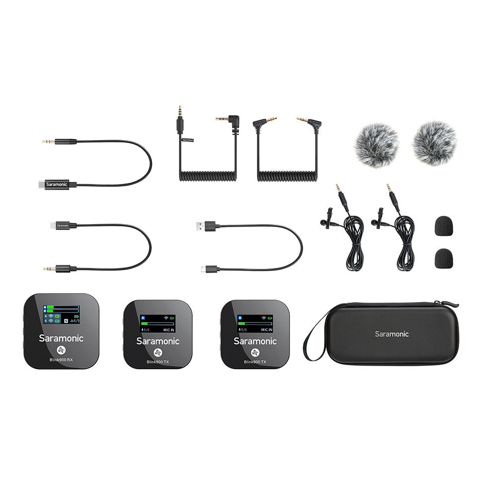 Saramonic Blink 900 B2 ultra compact 2.4ghz dual-channel wireless micr