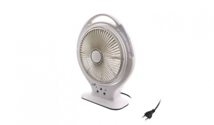 JTC Desktop Rechargeable Fan with 20 led light & oscillating 2-speed JF-2396