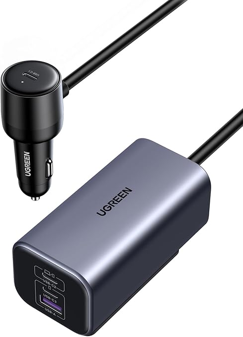 Ugreen 150w 4-port Gan fast car charger (3x usb-c,1x usb-a) 35571