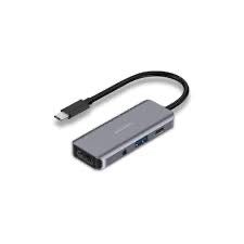 Porodo 4 in 1 hdmi 4k usb-c hub 5gbps data transfer
