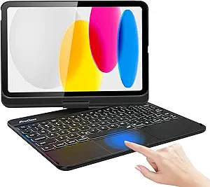 KEYBOARD CASE WITH TOUCH PAD IPAD 10.2/ 10.5 ENGLISH BLACK PROTECTED KEYBOARD CASE