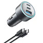 Anker car charger (67w,3-port) with usb-c cable