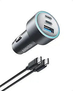Anker car charger (67w,3-port) with usb-c cable