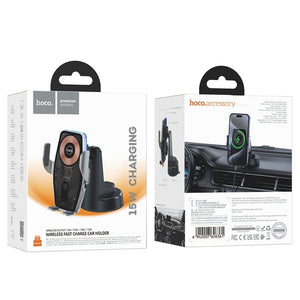 HOCO WIRELESS FAST CHARGE CAR HOLDER 15W CHARGING HW27