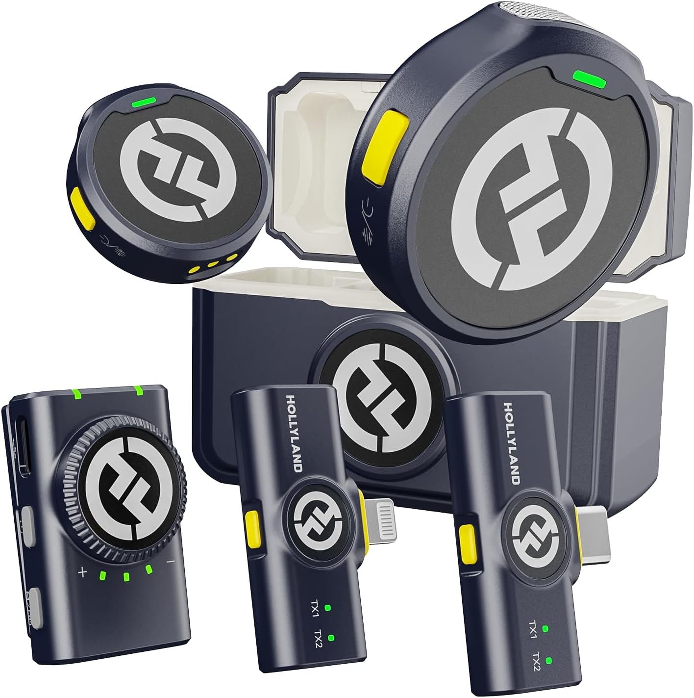 HollylandLark M2 Kabellos Lavalier Mikrofon für iPhone/Kamera/Android/PC – 48 kHz/24-Bit Hi-Fi-Audio, 300 m Reichweite, Rauschunterdrückung, 40 h Laufzeit, YouTube/Vlog/Streaming (2TX 3RX Ladecase HollylandLark M2 Kabellos Lavalier Mikrofon für iPhone/Kamera/Android/PC – 48 kHz/24-Bit Hi-Fi-Audio, 300 m Reichweite, Rauschunterdrückung, 40 h Laufzeit, YouTube/Vlog/Streaming (2TX 3RX Ladecase