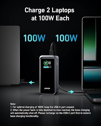 Anker  prime  (200w) 100w input with smart display