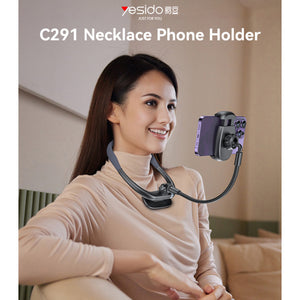 YESIDO LAZY HOLDER LAZY NECK/DESKTOP PHONE HOLDER MOUNT FOR 4.5-6.7 PHONE 360° FREE ROTATION