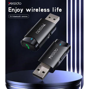 YESIDO USB TRANSMITTER WIRELESS AUX ADAPTER AUDIO TRANSMITTER RECEIVER YAU40