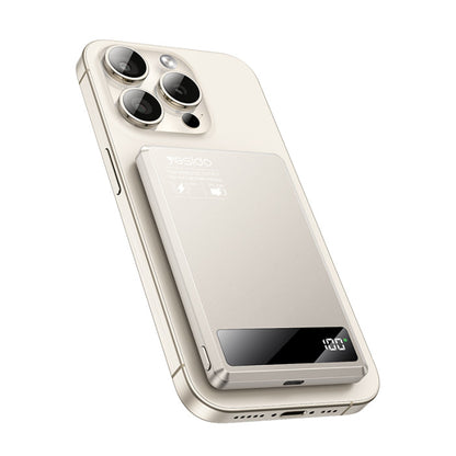 YESIDO POWER BANK ULTRA SLIM WIRELESS CHARGER 15W WIRELESS OUTPUT 5000 MAH YP66