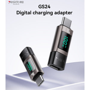 YESIDO DIGITAL ADAPTER USB-C TO USB-C POWER DISPLAY ADAPTER 100W COMPATIBLE GS24