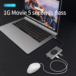 HUB TYPE-C TO HDTV 13 IN 1 (TYPE-C +HDTV +2 USB 3.0+ 3 USB 2.0+ VGA+ SD+ TF+ AUDIO + LAN+ WPC