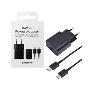 Samsung 15w compact power adapter + usb-c cable (3a / 1m)