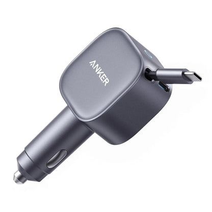 Anker 2 in 1 nano car charger 75w (usb-c port,built in retractable usb-c cable)