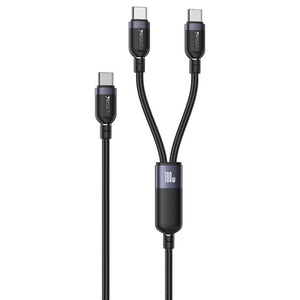 YESIDO 2 IN 1 CABLE USB-C TO DUAL TYPE-C 5A MAX (100W MAX OUTPUT) CA92