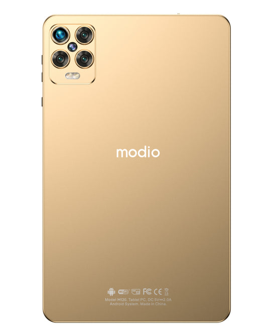 Modio tablet pc M120 6/256gb 8inch with charger/usb cable/protective case/screen protector/Bluetooth airpods/smart band/touch pen/key chain gold