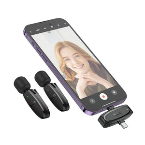 HOCO DUAL-MIC WIRELESS DIGITAL MICROPHONE (MAGNETIC LAVALIER) L17