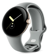 Google Pixel watch champagne gold case/hazel active band