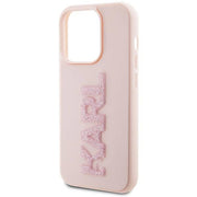 Karl Lagerfeld 3d glitter karl logo case iphone 15 pro max pink