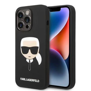 Karl Lagerfeld liquid silicone case with logo metal pin