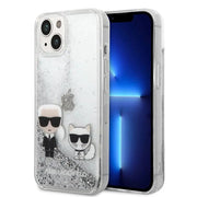 Karl liquid glitter case iphone
