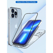 Araree Subcore glass screen+nukin clear case iPhone 13 pro