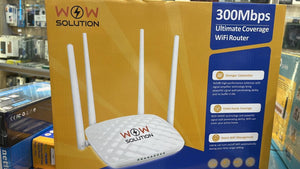 WOW ROUTER SOLUTIONS 4 ANTENNA 300 MBS WIRELESS