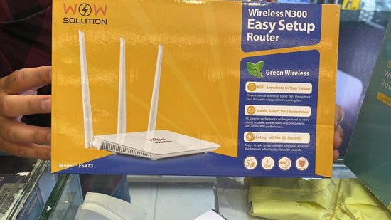 ROUTER WOW SOLUTIONS 3 ANTENNA 300 MBS WIRELESS