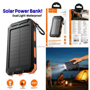 HOCO OUTDOOR SOLAR POWER BANK 8000mah J164