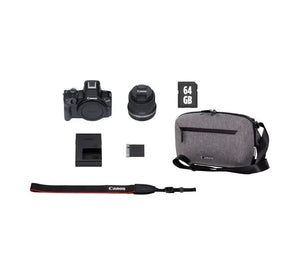 Canon camera EOS R50 RF-S 18-45mm F4.5-6.3 IS STM Travel kit (shoulder bag, memory card 64gb,battery pack)
