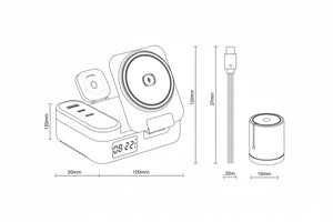 YESIDO WIRELESS CHARGER 8-IN-1 DS38