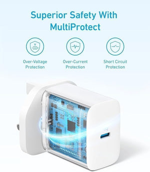 Anker select Charger (20w, 1 port) With Usb-c Cable 1.5m