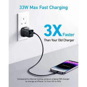 Anker 323 dual charger (33w, 2 ports)