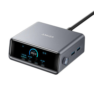 Anker Prime Charger( 250w, 6 ports ,gan prime /4 usb-c ,2 usb-a) Smart power control A2345241ASH
