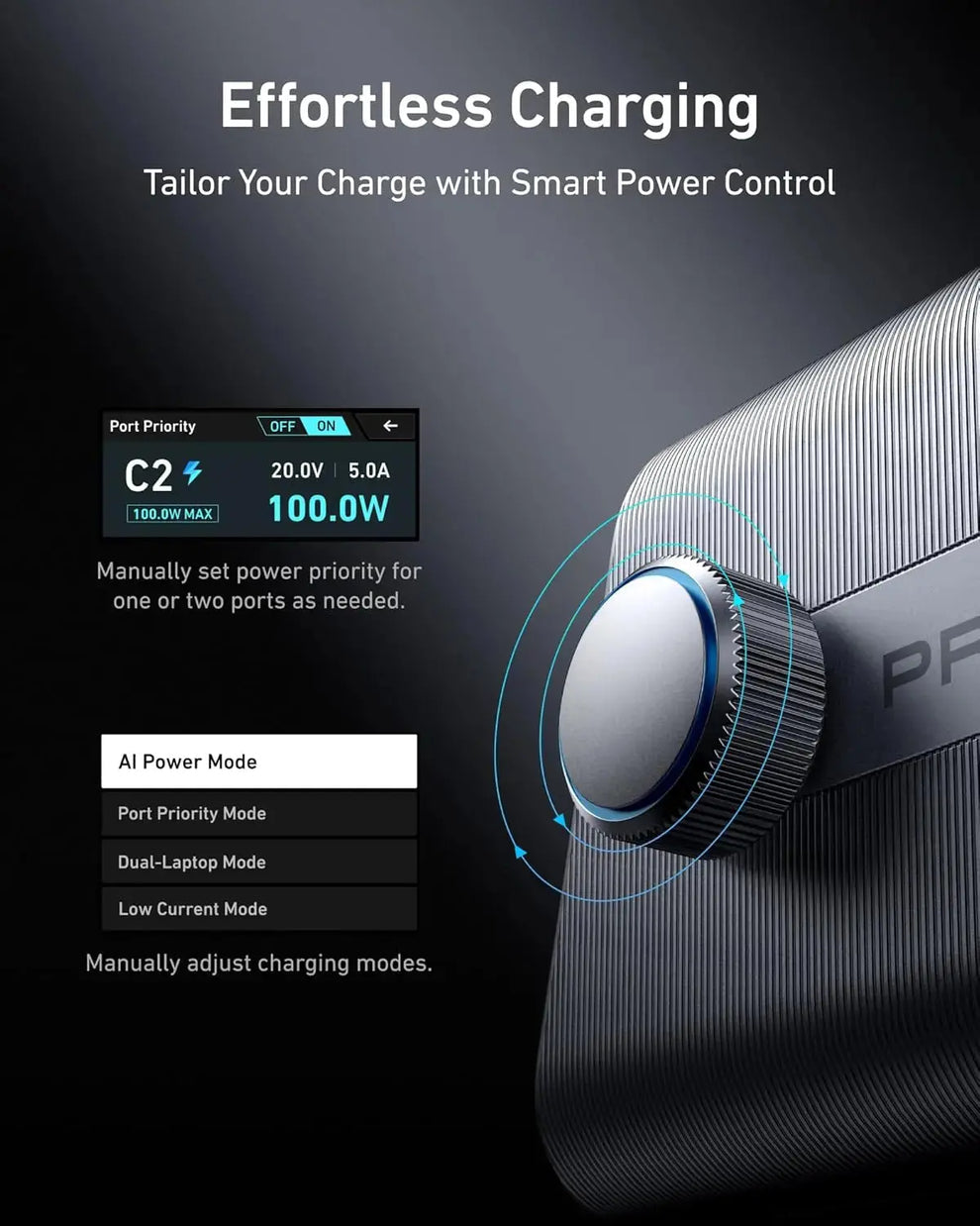 Anker Prime Charger( 250w, 6 ports ,gan prime /4 usb-c ,2 usb-a) Smart