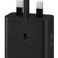 Samsung 25w power adapter (low standby) + usb-c cable (3a/1m)