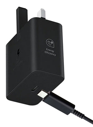 Samsung 25w power adapter (low standby) + usb-c cable (3a/1m)