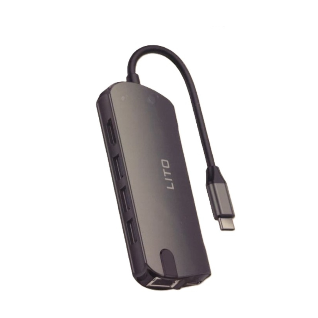 Lito 8 in 1 type-c hub docking station