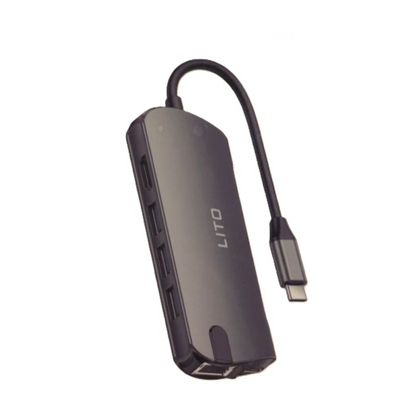 Lito 8 in 1 type-c hub docking station