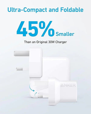 Anker 323 charger with 310 usb-c to lightning cable (33w,3ft)