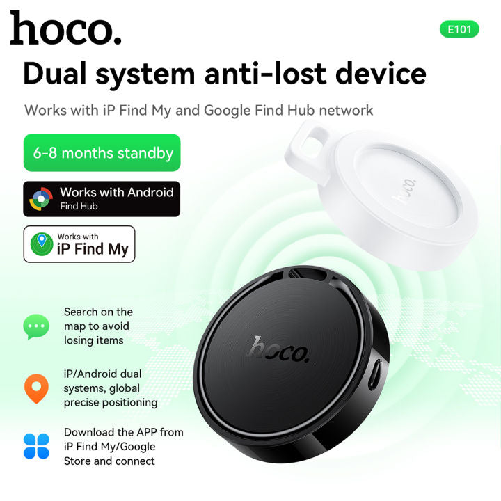 HOCO SMART FINDER WORKS WITH ANDROID FIND HUB/ IPHONE FIND MY E101