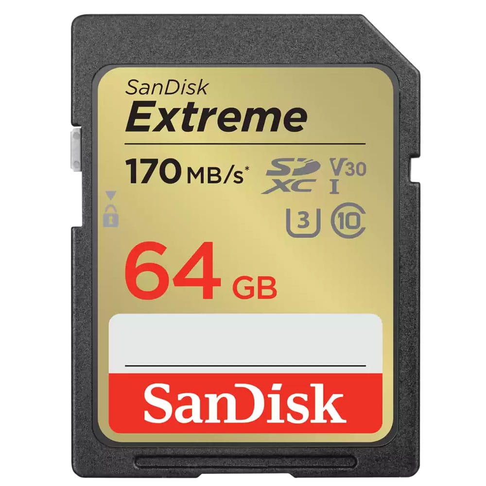 Sandisk Extreme Sdxc Uhs-I card up to 170mbs