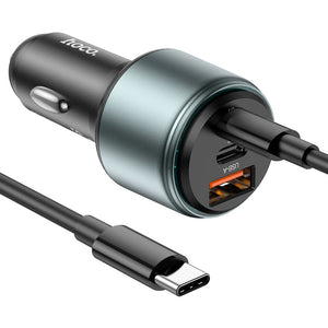 HOCO CAR CHARGER 95W HIGH-POWER THREE-PORT FAST CHARGING NZ9
