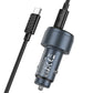 HOCO CAR CHARGER DUAL PORT HIGH POWER  63W WITH CABLE USB-C TO USB-C 1M Z57B