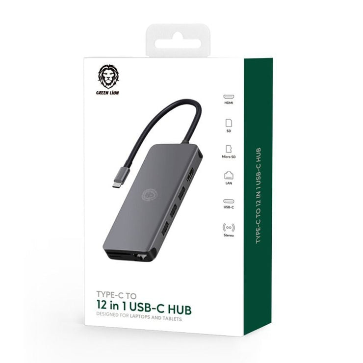 GREEN LION 12 IN 1 MULTI-FUNCTIONAL USB-C HUB