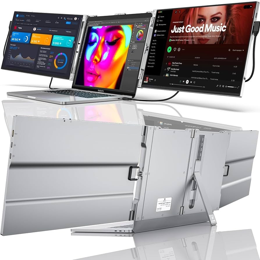 PORTABLE TRI-SCREEN MONITOR + BAG 14