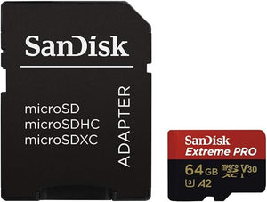 Sandisk Extreme pro micro sdxc uhs-I card with adapter U3 A2 v30 200mg/s