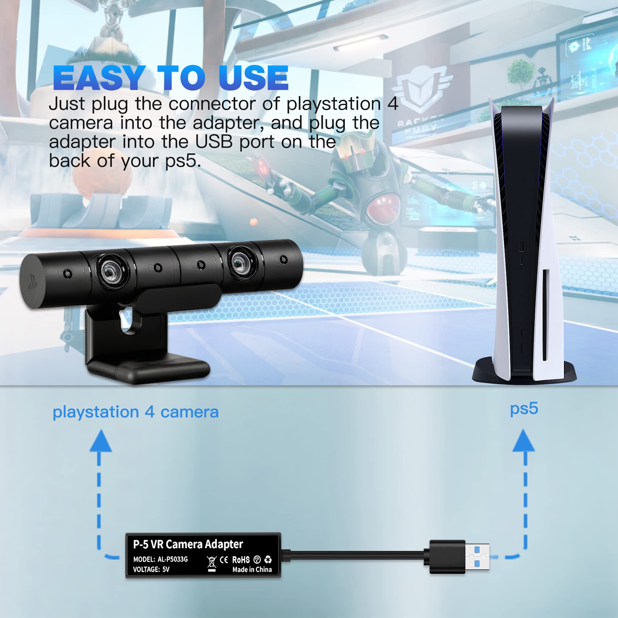 Playstation Camera Ps4 Aux Adapter AUX Port For PS4 Slim Console